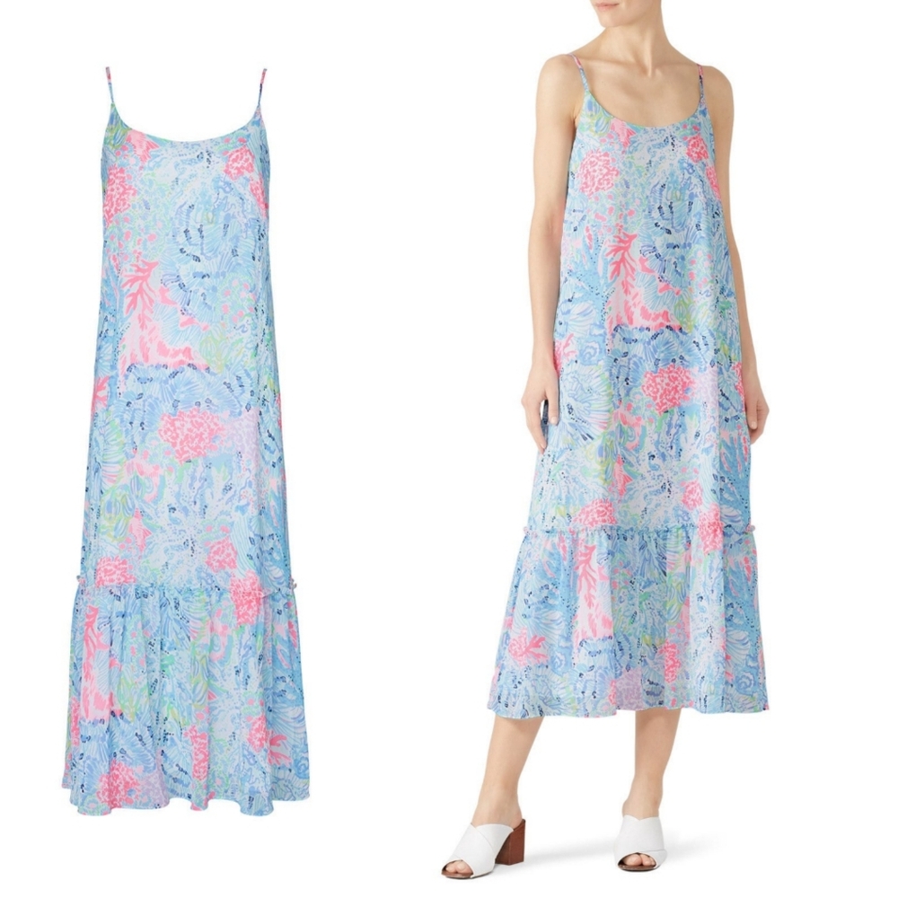 Lilly Pulitzer Winni Midi Dress in Sink or Swim